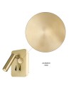 CAYMAN SQ* APLIQUE LECTOR LED 3W+6W 3000K ORO MATE